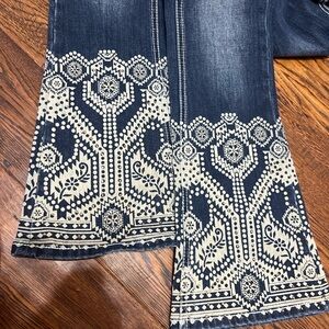 Embroidered Blue Jeans